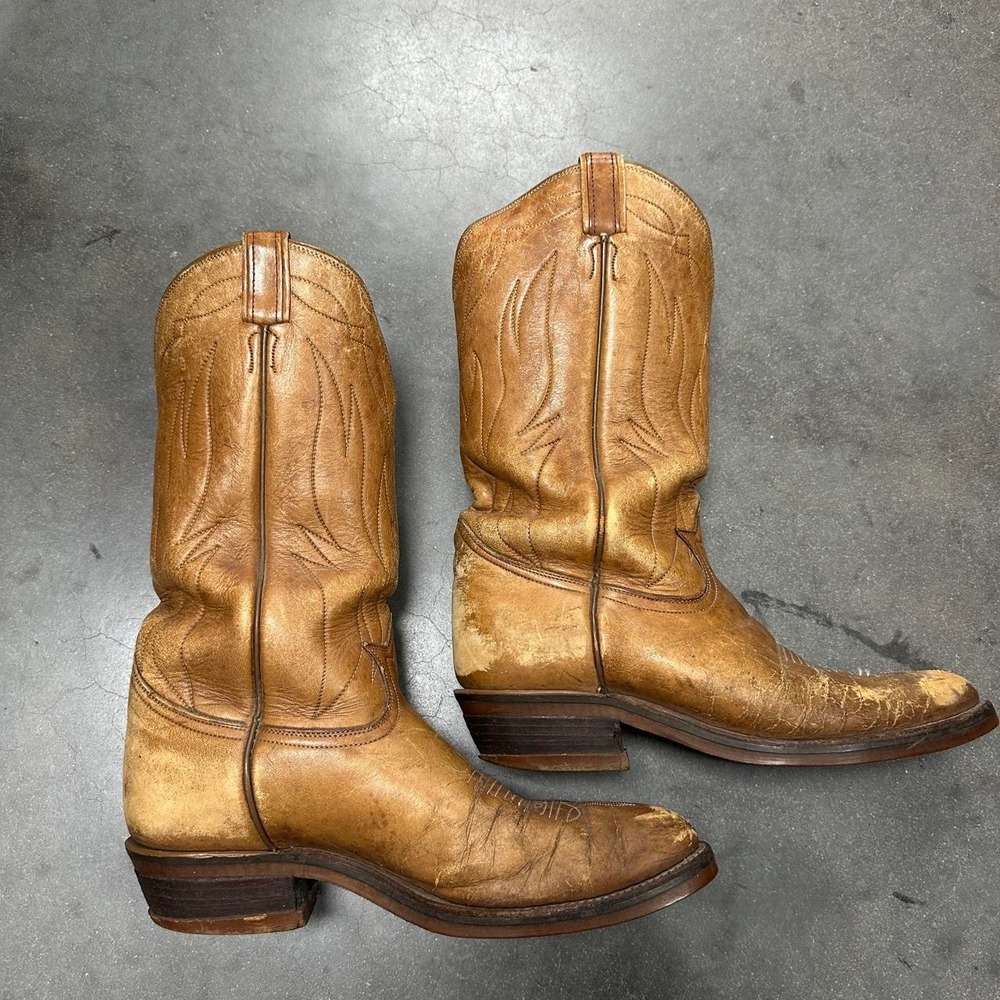 Tony Lama Style 4013 "Natural Retan" Western Cowboy Boots Size 11D